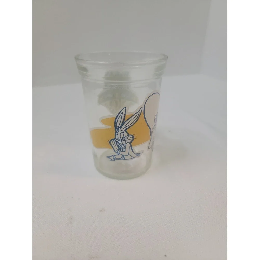1994‎ Warner Brothers Looney Tunes Green Jelly Jar Bugs Bunny Yosemite Sam